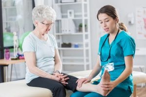 woman receiving treatment